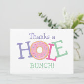 Donut Bedankt een Hole Bunch Dank u Opmerking Kaar (Staand voorkant)