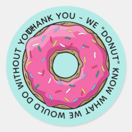 DONUT Bedankt Leraren Ronde Sticker
