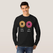 Donut Before After Makeup Sarcastic Doughnut Fast T-shirt (Voorkant volledig)