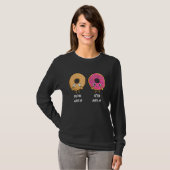 Donut Before After Makeup Sarcastic Doughnut Fast T-shirt (Voorkant volledig)