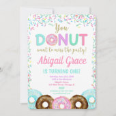Donut besprenkelt verjaardagsfeestje uitnodiging m (Voorkant)