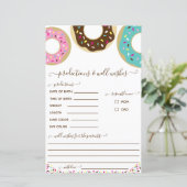 Donut besprenkt met liefdesvoorspelling en goedver (Staand voorkant)