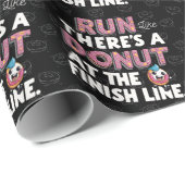 Donut bij de Finish Line Funny Fitness Motivation Cadeaupapier (Rol Hoek)
