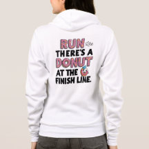 Donut bij de Finish Line Funny Fitness Motivation