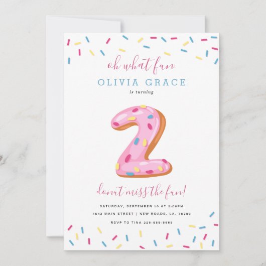 Donut Birthday Celebration | Twee Kaart (Voorkant)