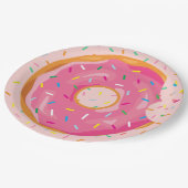 Donut Birthday Donut met sprinkles verjaardag Papieren Bordje (Gekanteld)