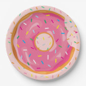 Donut Birthday Donut met sprinkles verjaardag Papieren Bordje (Voorkant)
