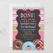 Donut Birthday Invitation, Donut Invitation Kaart (Voorkant)