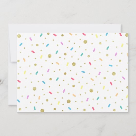 Donut Birthday Invitation four-Ever Sweet Invite Kaart (Achterkant)