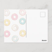 Donut Birthday Invitation Sweet 1 ONE Briefkaart (Achterkant)