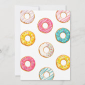 Donut Birthday Invitation Sweet ONE Kaart (Achterkant)