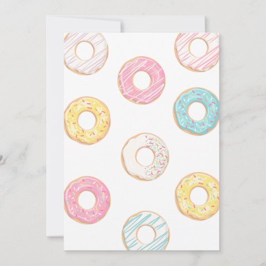 Donut Birthday Invitation Sweet TWO Kaart (Achterkant)
