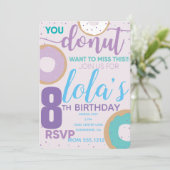 DONUT BIRTHDAY INVITE KAART (Staand voorkant)