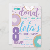DONUT BIRTHDAY INVITE KAART (Voorkant)