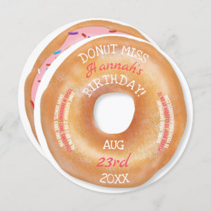 Donut Birthday   Kute Frosting Sprinkles Doughnut Kaart