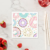 Donut Birthday Napkins, Donut Party Napkins Servet (Insitu)