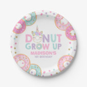 Donut Birthday Paper Bord Donut & Unicorn (Voorkant)