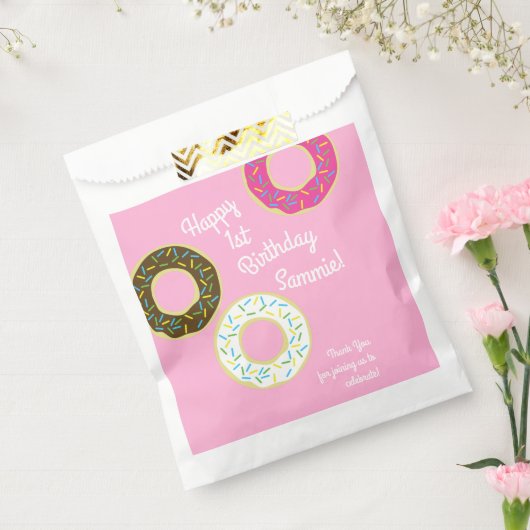 Donut Birthday Party Bedankzakje (Gezegeld)