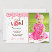 Donut Birthday Party Doughnut Bedankt voor het mei (Voorkant)