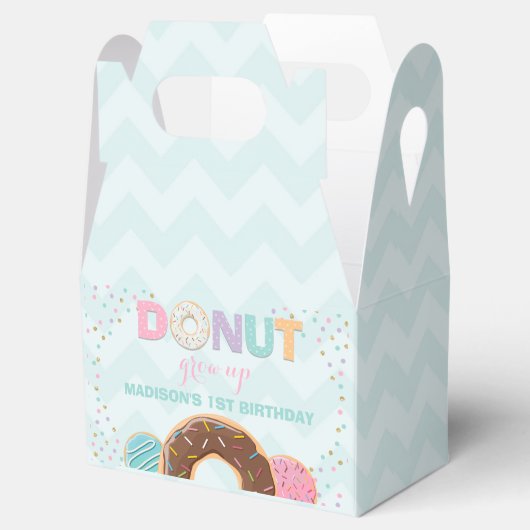 Donut Birthday Party Favor Box Donut Groei Up Part Bedankdoosjes (Geopend)