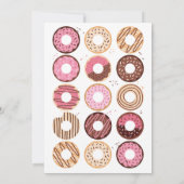 Donut Birthday Party Invitation for a Girl Kaart (Achterkant)