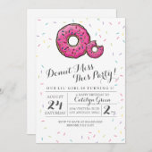 Donut Birthday Party Invitation Kaart (Voorkant / Achterkant)