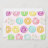 Donut Birthday Party Invitation Kaart (Achterkant)