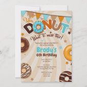 Donut Birthday Party Invitations - Boy Kaart (Voorkant)