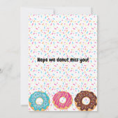 Donut Birthday Party Invitations Donut Sprinkles Kaart (Achterkant)