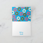 Donut Birthday Party Kaart (Binnen)