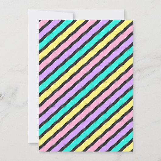 Donut Birthday Party Kaart (Achterkant)