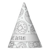 Donut Birthday Party - Kleur uw eigen Pet. Feesthoedjes (Rechts)