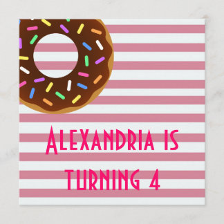 Donut Birthday Party nodigt uit Kaart
