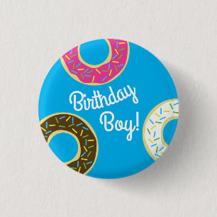 Donut Birthday Party Ronde Button 3,2 Cm