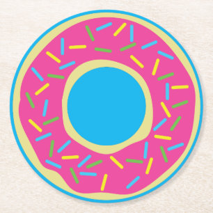 Donut Birthday Party Ronde Kartonnen Onderzetter