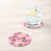 Donut Birthday Party Ronde Kartonnen Onderzetter (Insitu)
