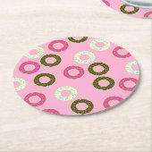 Donut Birthday Party Ronde Kartonnen Onderzetter (Gebogen)