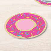 Donut Birthday Party Ronde Kartonnen Onderzetter (Gebogen)