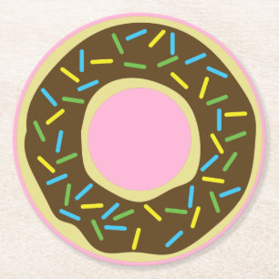 Donut Birthday Party Ronde Kartonnen Onderzetter