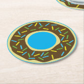 Donut Birthday Party Ronde Kartonnen Onderzetter (Gebogen)