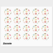 Donut Birthday Party Topper Envelope Seal Doughnut Ronde Sticker (Vel)