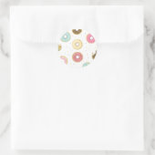 Donut Birthday Party Topper Envelope Seal Doughnut Ronde Sticker (Tas)