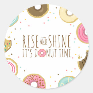 Donut Birthday Party Topper Envelope Seal Doughnut Ronde Sticker