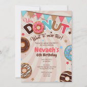 Donut Birthday Party-uitnodigingen Kaart (Voorkant)