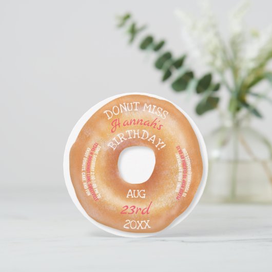 Donut Birthday | Schattigee frosting sprinkles don Kaart (Staand voorkant)