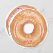 Donut Birthday | Schattigee frosting sprinkles don Kaart (Voorkant / Achterkant)