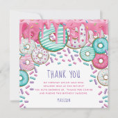 Donut Birthday Sprinkles Cute Bedankkaart (Voorkant)