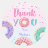 Donut Birthday Stickers Labels (Voorkant)