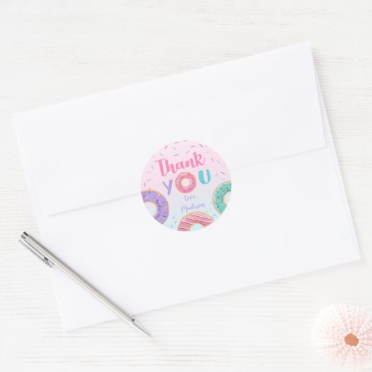 Donut Birthday Stickers Labels (Envelop)