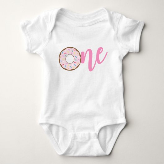 Donut Birthday T-Shirt Sweet One Donut T-Shirt (Voorkant)